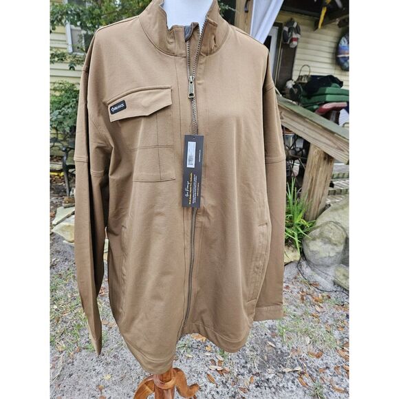 DRI-DUCK Waterproof Jacket Hunting Field Rain Khaki Brown ACE Stand-Up Collar 2X - Picture 2 of 12